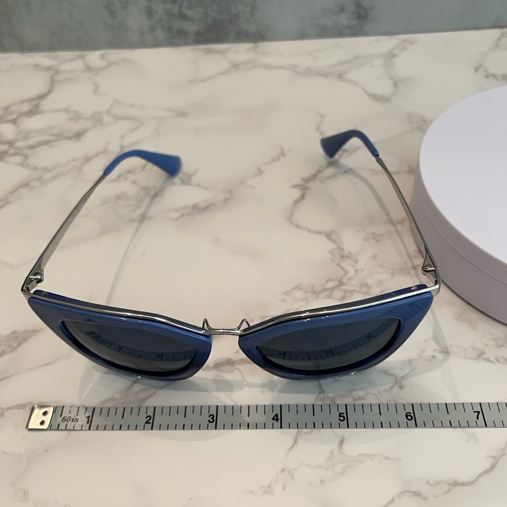 Prada Blue Cat-Eye Sunglasses - Picture 5 of 7